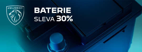 baterie se slevou 30 %