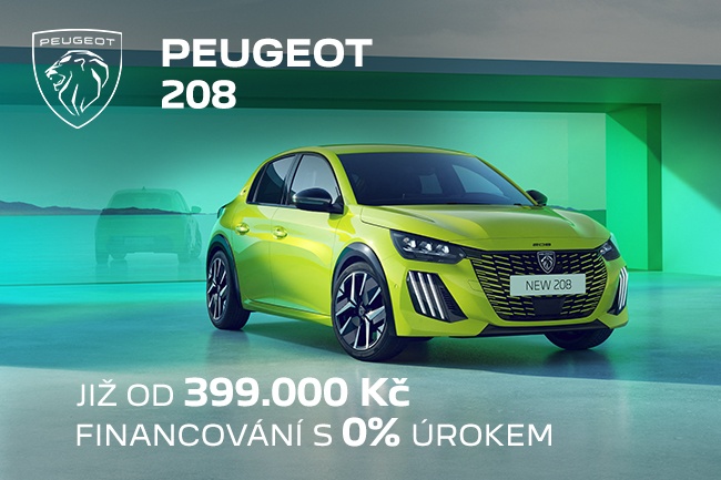 Peugeot 208 od 399.000,- a úrok 0%