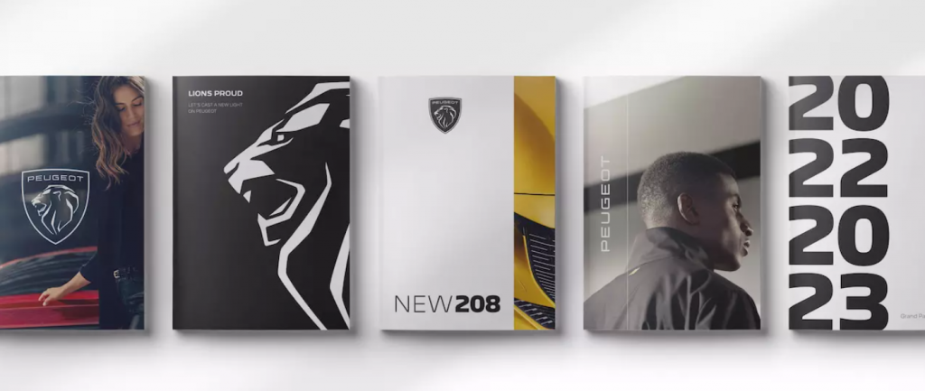 Peugeot - nové logo - reklamní materiály