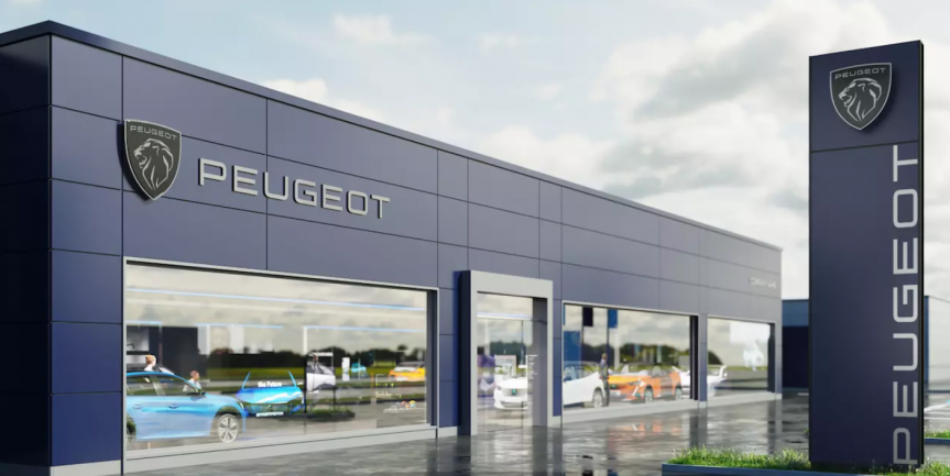 Peugeot - nové logo - autosalon