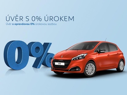 Financování nového či ojetého vozu Peugeot - s 0% úrokem