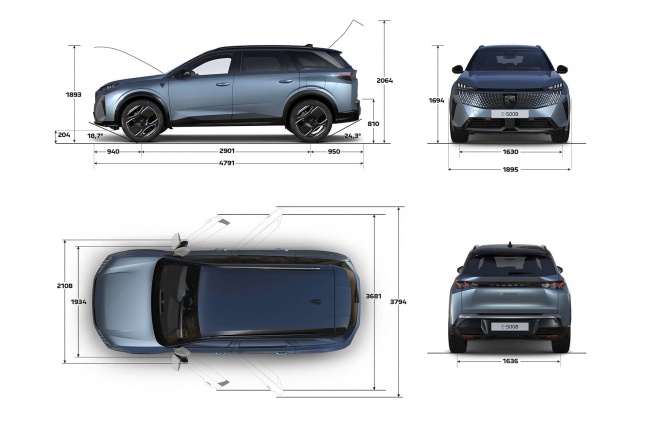 rozměry 5008 exteriér